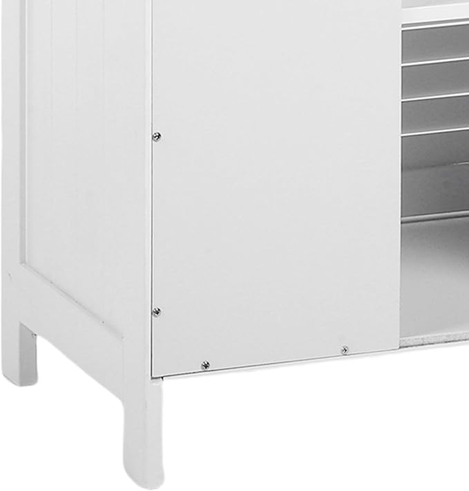 Sink Storage Cabinet with 2 Doors and Adjustable Shelf – Freestanding Under Sink Organizer for Bathroom Towels and Toiletries Compatible with Pedestal Sinks
