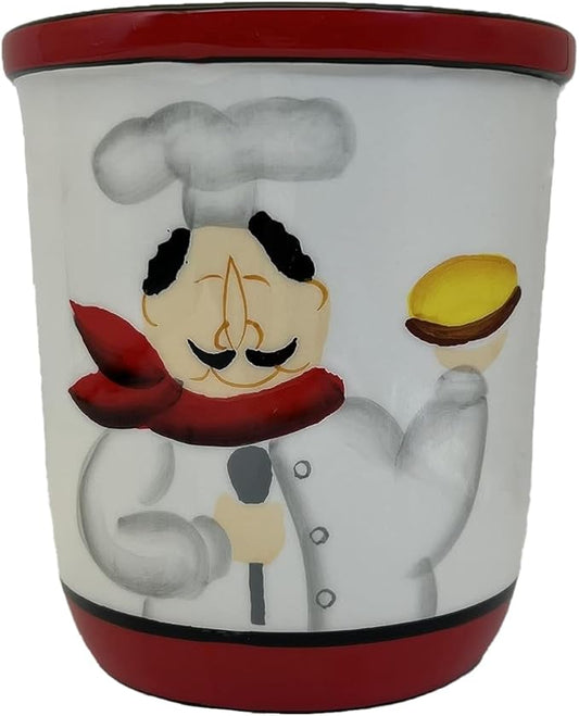 ACK Utensil Holder, Utensil Crock, Modern Kitchen Decor, Kitchen Storage (Bistro Chef)