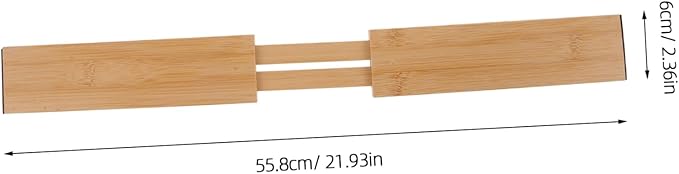 CHILDWEET 1piece Expandable Bamboo Drawer Divider for Kitchen Organization Adjustable Home Drawer Separator for Utensils and Cutlery Storage Neat and Practical Compartment