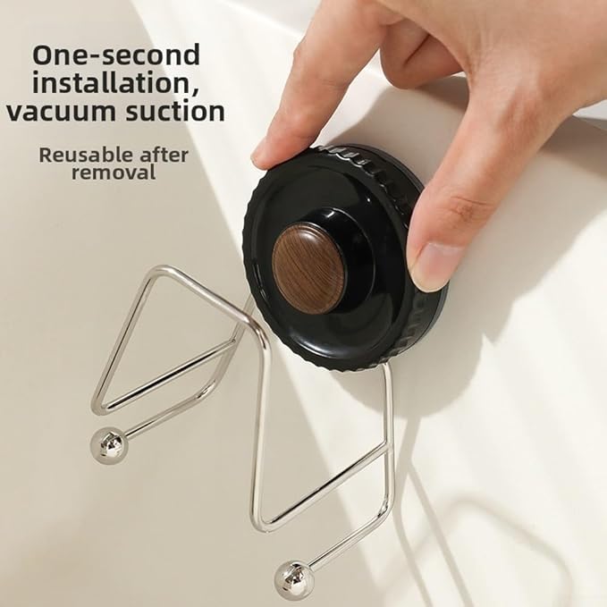 Deskbloom Suction Cup Sponge Holder Wall Mount Stainless Steel Kitchen Sink Organizer with Drain Rack for Sponges Brushes and Dish Cloths,
