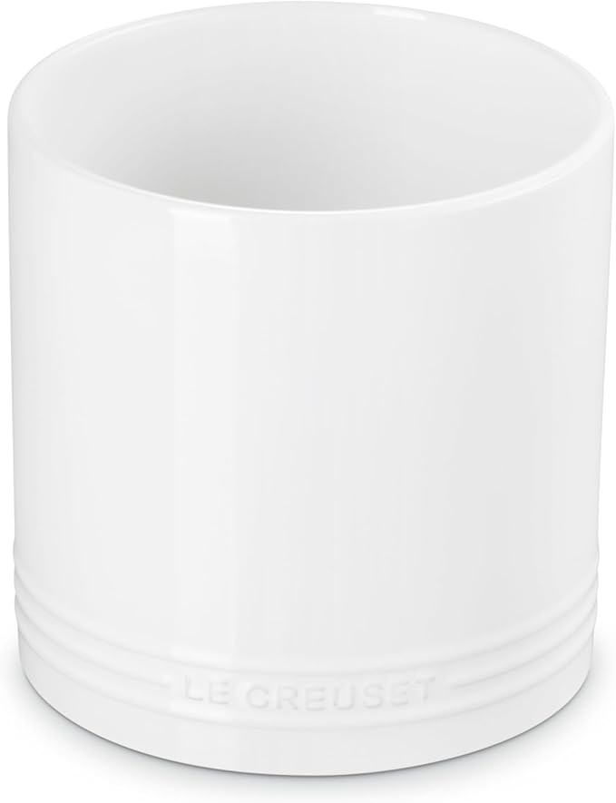 Le Creuset Stoneware Signature Utensil Crock, 2.7 qt., White