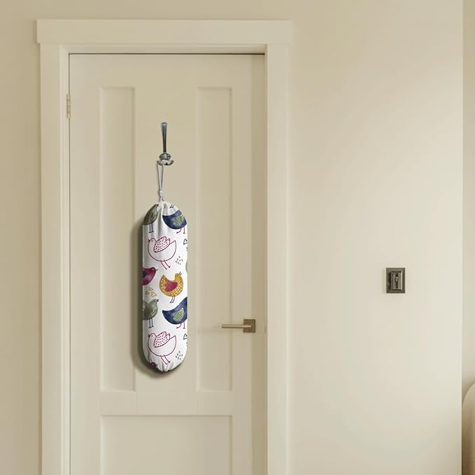 Chicken Plastic Bag Holder, Grocery Bags Storage Organizer, Reusable Shopping Bags Holder Dispenser, Cute Farmhouse Kitchen Decor Gifts for Women Chicken Lover, Kitchen Pattern Garbage Bag 40