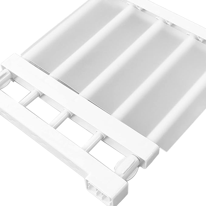 Closet Tension Shelf, Rod Expandable Storage Rack Adjustable Organizer Divider Separator Wardrobe Cupboard Hanging Shelves Pack No Slip Grip Cabinets Inside Capacity (30‑40cm /