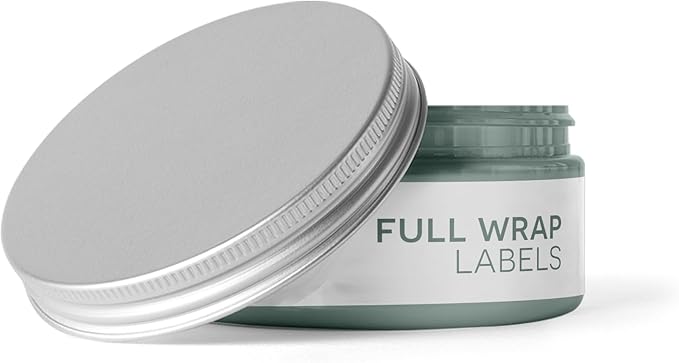 Dashleigh 1x5 Inch Waterproof Labels - (70 Pack) - Printable Vinyl Full Wrap Labels for 1 oz Jars, 2 oz Bottles, Cosmetics & Inkjet Printers