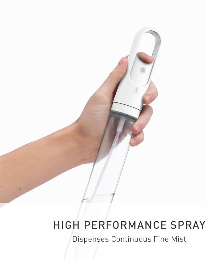 simplehuman Standing Paper Towel Holder with Spray Pump, White Stainless Steel