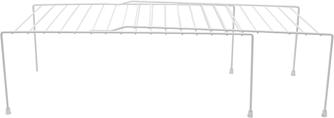 Expandable Kitchen Counter and Cabinet Shelf, White(adjustable From16 .3/4 to 30.3/4" length X 8.1/4" width X 6" height)