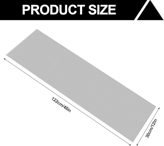 Barydat 8 Pcs Frosted Plastic Shelf Liner Waterproof Non Adhesive Shelf Mats for Wire Shelves Strength Wire Shelving Cover for Kitchen Shelving Unit Pantry Cabinet Storage (Dark Gray,12 x 48 Inch)