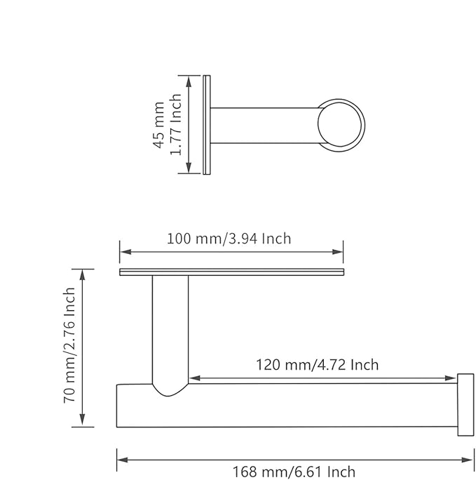 YUET Toilet Roll Holder Wall Mounted, 3M self Adhesive Toilet Roll Holder SUS 304 Stainless Steel Toilet Paper Holder No Drilling for Bathroom (White)