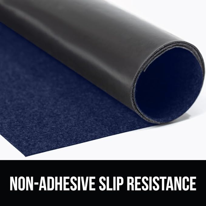 GORILLA GRIP LeakGuard Non-Adhesive Under Sink Mat for Kitchen Cabinet, Waterproof Quick Dry Shelf Liner, Durable Absorbent Felt Mats for Bathroom Sinks, Cabinets, Dresser, Easy to Trim, 24x24 Navy