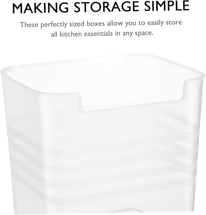 OUNONA 6pcs Translucent Refrigerator Organizer Bins for Fridge Side Door Storage for Fruits Vegetables and Spices Kitchen