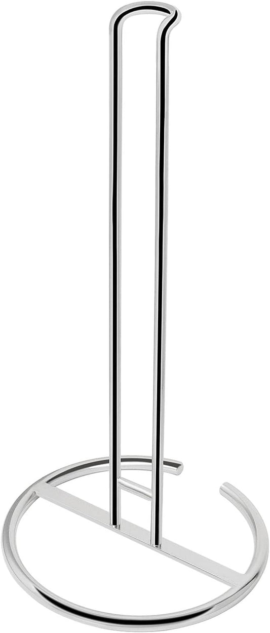 NearMoon Paper Towel Holder, Sturdy Paper Towel Stand Dispenser-All Metal, Standard or Jumbo-Sized for Kitchen Countertop, Farmhouse, Living Room (1 Pack, Chrome Finish)