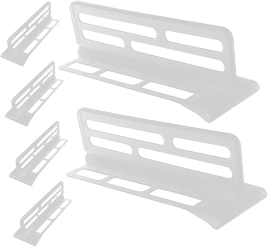 6pcs Adjustable Refrigerator Compartment Divider, Sturdy Plastic Fridge Shelf Organizer for Efficient Space Partition and Everyday Kitchen Storage