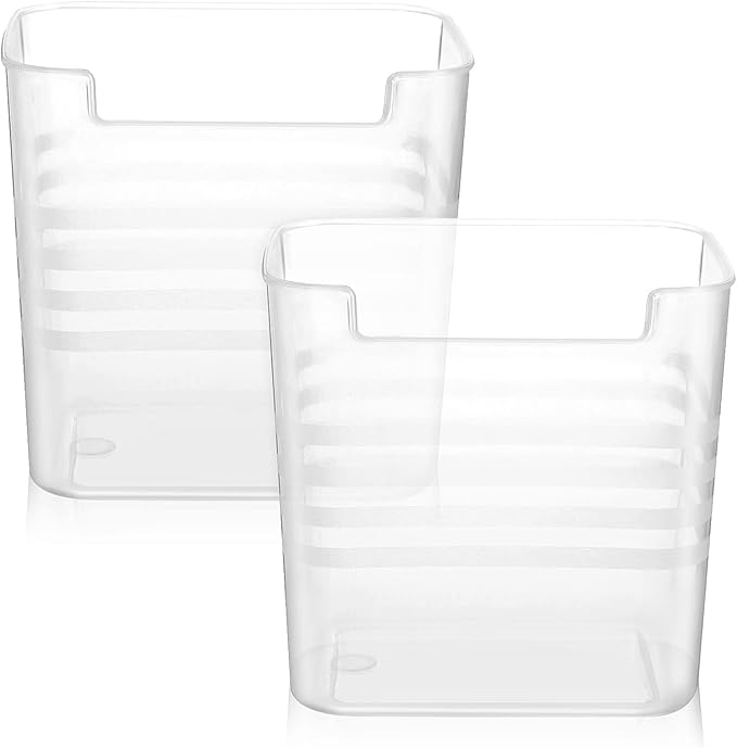 ULTECHNOVO 8pcs Translucent Storage Bins for Refrigerator Organization Shaped Design for Easy Access for Vegetables Fruits and Seasonings Home Kitchen
