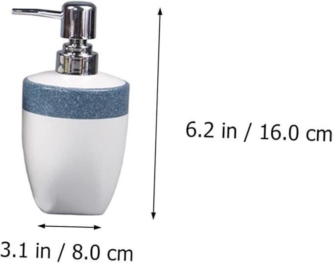 Bathroom Accesories Set 4-Piece Blue Soap Dispenser Organizer Tray Toothbrush Holder and Cup Accessories for Home House Decor Aesthetic