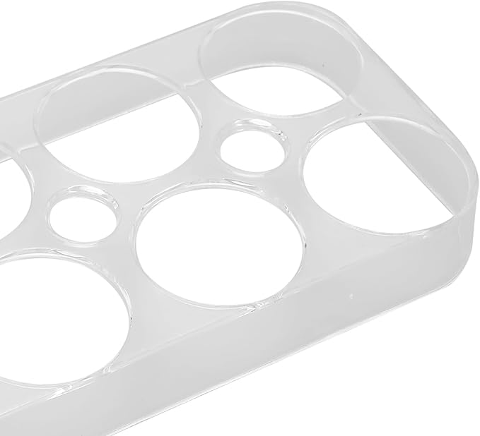 2PCS 8 Grids Egg Holder for Fridge, Clear Egg Container Refrigerator Organizers and Storage Independent Slots for Kitchen Cabinet Refrigerator