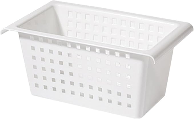 JTLB Storage Basket for Expandable Rod Under Sink Organizer PP Plastic Hanging Basket for Closet Wardrobe Kitchen