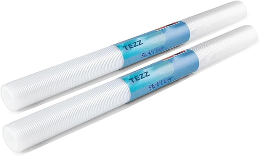 2 Rolls Shelf Liners, 17.5 Inches x 20 FEET Non-Slip Kitchen Cabinet Liner, Washable Oil-Proof Non-Adhesive Contact Paper for Kitchen Drawer, Cabinet, Shelves, Refrigerator, Storage, Desks, coutertops