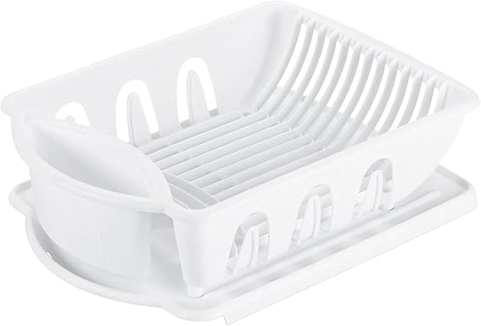 Sterilite 06218006 Sink Dish Rack Drainer, White