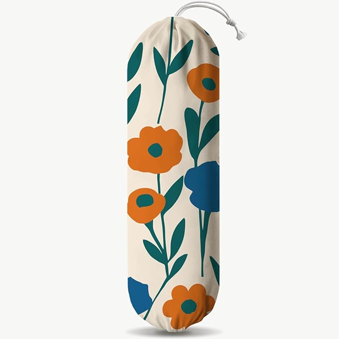 Cute Plastic Bags Holder, Garbage Shopping Trash Bags Carrier Organizer, Wall Mount Plastic Bag Organizer Dispenser, Heavy Duty Grocery Bag Storage Holder for Home Kitchen Camper