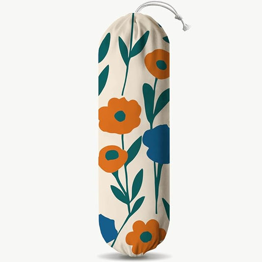 Cute Plastic Bags Holder, Garbage Shopping Trash Bags Carrier Organizer, Wall Mount Plastic Bag Organizer Dispenser, Heavy Duty Grocery Bag Storage Holder for Home Kitchen Camper