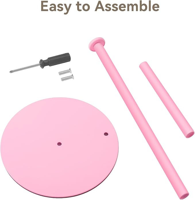 Pink Paper Towel Holder, Paper Towel Holder Countertop with Anti Slip Weighted Base, Stainless Steel Freestanding Paper Towel Holders for Kitchen