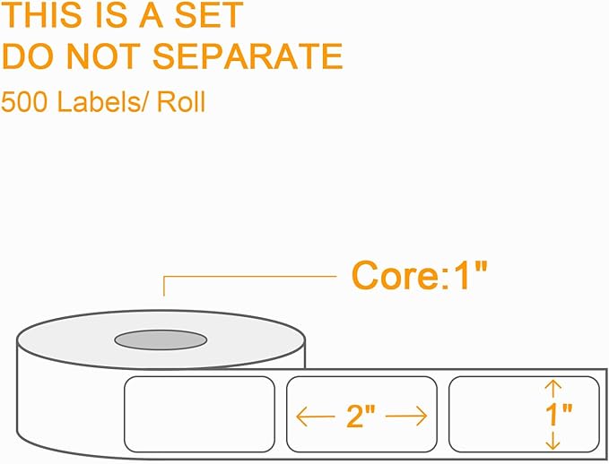 Labelebal 12 Rolls 1" x 2" Warning Label,This is a Set Do Not Separate Dark Red Packing Labels Permanent Adhesive (12 Rolls, 6000 Labels)