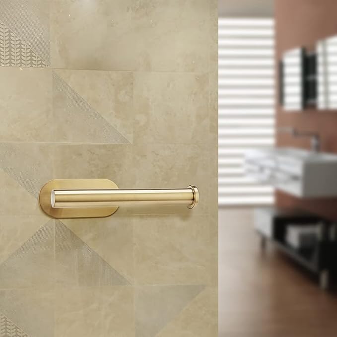 YUET Toilet Paper Holder Self Adhesive, Premium Thicken SUS304 Stainless Steel Rustproof Adhesive Toilet Roll Holder No Drilling for Bathroom, Kitchen, Washroom, Rv