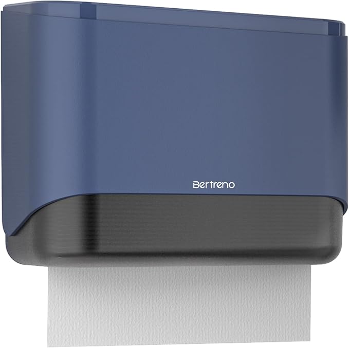Commercial Paper Towel Dispenser Wall Mount Paper Towel Holder Large Capacity 200 Multifold/Trifold/C Fold Hand Towel Dispenser Bathroom Tissue Dispenser (Blue)