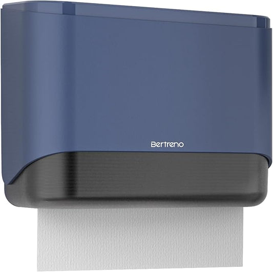 Commercial Paper Towel Dispenser Wall Mount Paper Towel Holder Large Capacity 200 Multifold/Trifold/C Fold Hand Towel Dispenser Bathroom Tissue Dispenser (Blue)