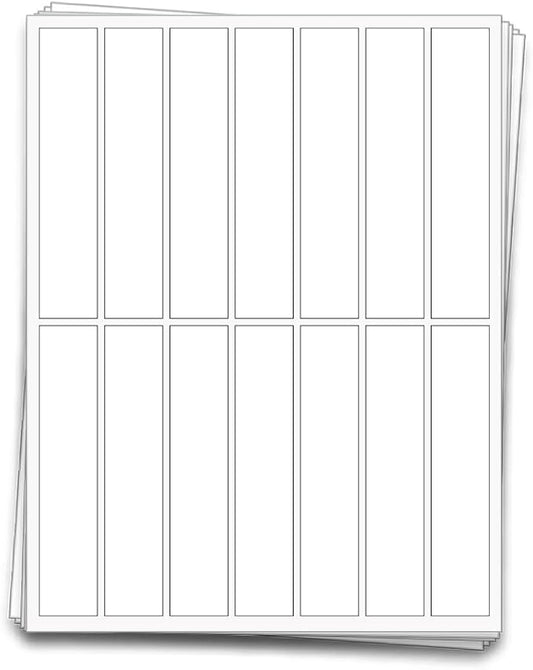 Dashleigh 1x5 Inch Waterproof Labels - (70 Pack) - Printable Vinyl Full Wrap Labels for 1 oz Jars, 2 oz Bottles, Cosmetics & Inkjet Printers