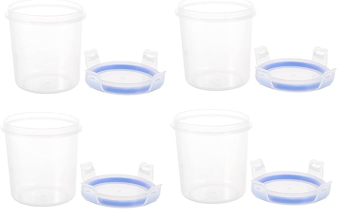 VANZACK 4pcs 500ml Food Grade Pp Airtight Storage Containers with Lids, Fresh Keeping Jars for Coffee Beans, Cereal, Snacks, Kitchen Pantry Organization