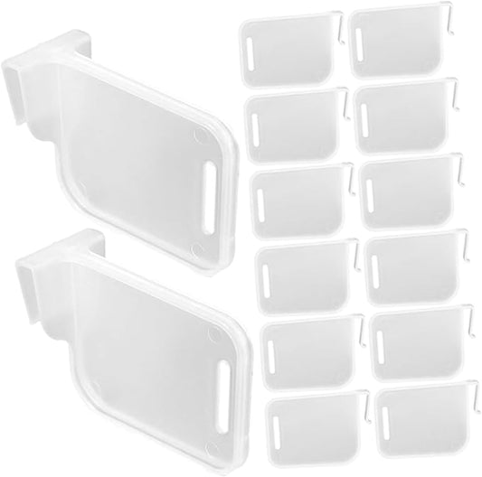 PRETYZOOM 24pcs Adjustable Plastic Refrigerator Divider Set White Fridge Compartment Organizer for Efficient Storage and Easy Access in Kitchen