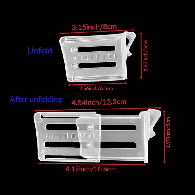 20 Pcs Retractable Fridge Drawer Separators, Plastic Fridge Door Organizer, Adjustable Refrigerator Divider for Kitchen Office Storage and Sorting
