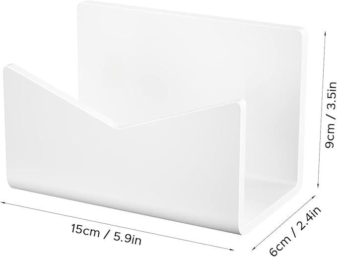 Sorandy 2 Pack Acrylic Mail Organizer, Mail Holder Stand, Vertical File Folder, Letter Sorter Desk Envelope Rack, for Home Office School Envelope Bill Filling Paper Document (White)