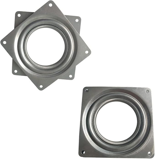 2 Pcs 4 Inch Susan Turntable Bearings Susan Turntable Lazy Susan Turntable Square Rotating Bearing Plate Lazy Susan Hardware Swivel Plate, for Swivel Plate,Corner Cabinet,Revolving Shelve in Kitchen