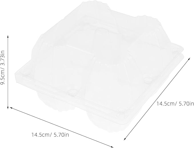 Clear Goose Egg Carton 2-Count Pvc Egg Packaging Box 5.7X5.7X3.74 Inches Lightweight Holder for Fridge Storage Transport and Display