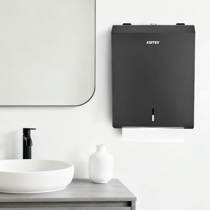 Paper Towel Holder Dispenser Wall Mount, Stainless Steel Paper Towel Dispenser, Toilet Paper Napkin Holder, C Fold Multifold Trifold Paper Towel Dispenser, Hand Towel Dispenser for Commercial Bathroom