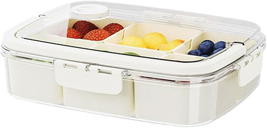 Fridge Storage Box Set with Handles Sturdy Clear Fridge with Lid Stackable Organizers for Kitchen Food Containers