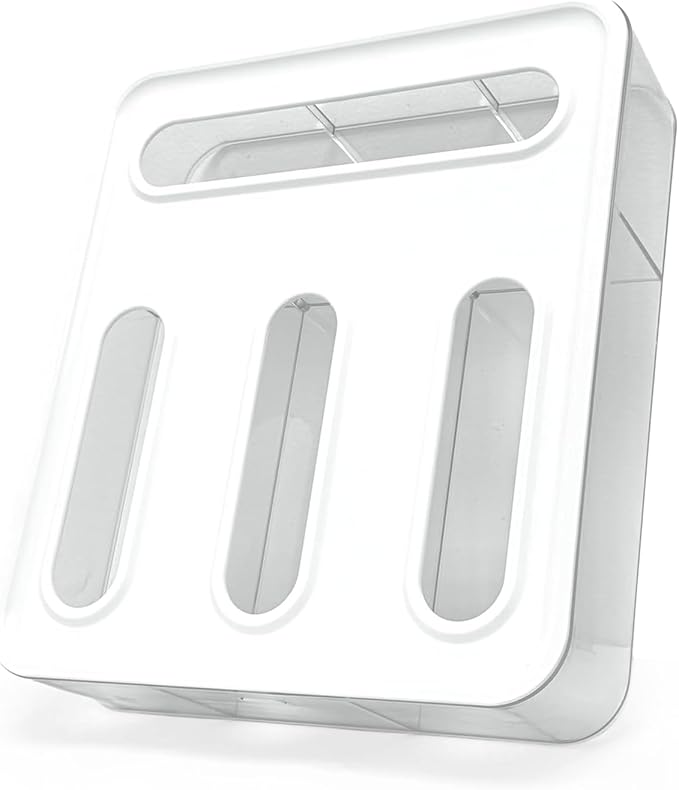 4-in-1 Food Storage Bag Organizer – Holds Gallon, Quart, Sandwich, Snack & Slider Bags – Plastic Baggie Holder for Drawer or Wall Mount – Ships from Local Warehouse