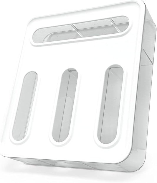 4-in-1 Food Storage Bag Organizer – Holds Gallon, Quart, Sandwich, Snack & Slider Bags – Plastic Baggie Holder for Drawer or Wall Mount – Ships from Local Warehouse