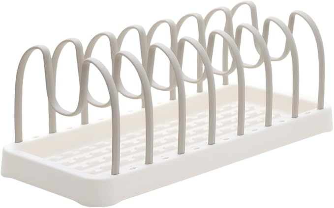 Adjustable Baking Rack/Baking Sheet Organizer: Organize Your Cookie Sheet Baking Pan, and Trays for Effortless Kitchen Storage Simplification,Never rust,Standard (khaki)