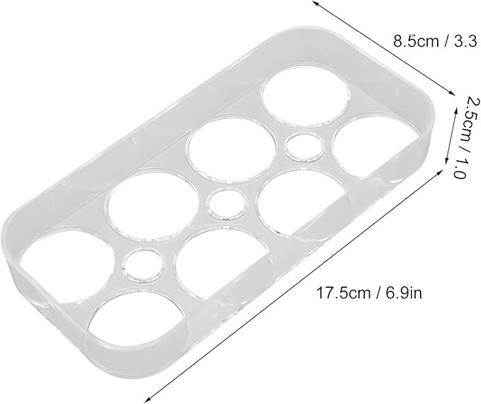 2PCS 8 Grids Egg Holder for Fridge, Clear Egg Container Refrigerator Organizers and Storage Independent Slots for Kitchen Cabinet Refrigerator