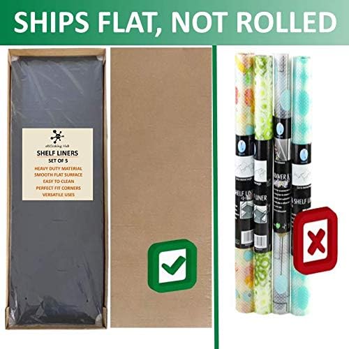 ACHub Wire Shelf Liners 14 x 30, Set of 5 & Bonus S-Shaped Hooks, Waterproof, Heavy Duty, Translucent Plastic Liners for Wired Rack Shelving