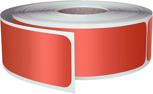 Royal Green Rectangular Color-Coding Labels 3x1 Sticker Roll (75mm x 25mm) - 250 Pack (Metallic Red, 250)