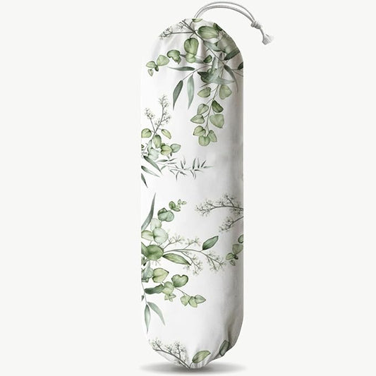 Green Eucalyptus Garbage Bag, Wall Mount Plastic Bags Storage Container Dispensers, Kitchen Pantry Garbage Bag, Housewarming Gifts for Women Family Friends Grandma Mom