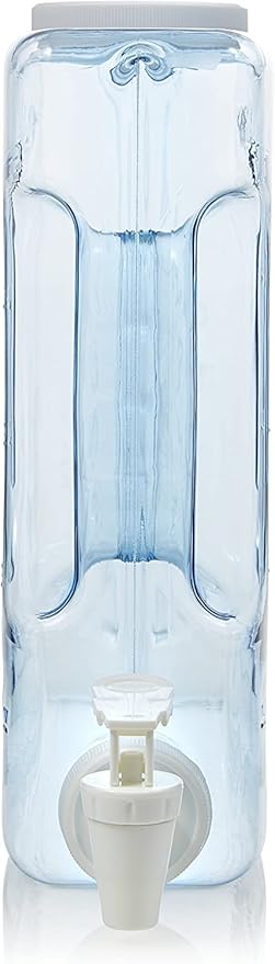 Arrow Home Products Oasis Drink Dispenser for Fridge, 1.25 Gallon - Plastic Beverage Dispenser with Spigot for Easy Dispensing - BPA Free Clear Plastic - Convenient Handle, Easy-Pour Spout