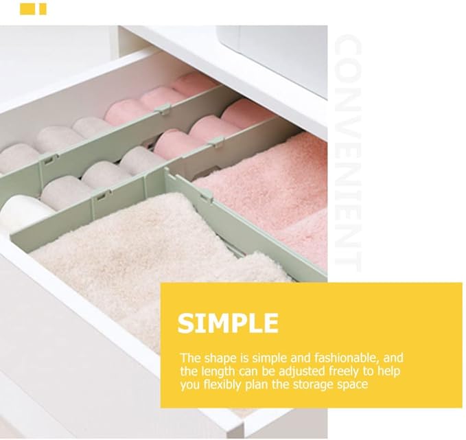 FAVOMOTO 4pcs Retractable Drawer Partition Boards Multi-Functional Organizers for Drawer Sorting Space-Saving Design for Clothing Towels and Accessories Stylish for Storage