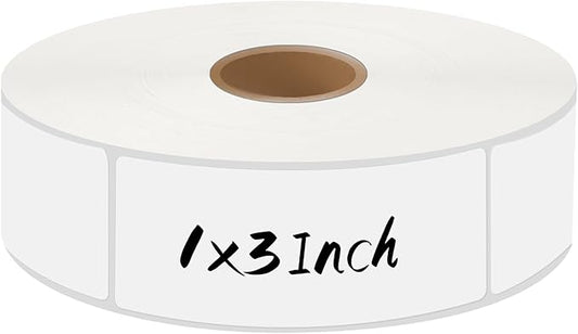 1000Pcs Removable Freezer Labels,1 x 3 Inch Blank Food Labels for Food Containers Jars Waterproof Oil Freezer Tape Easy to Write On