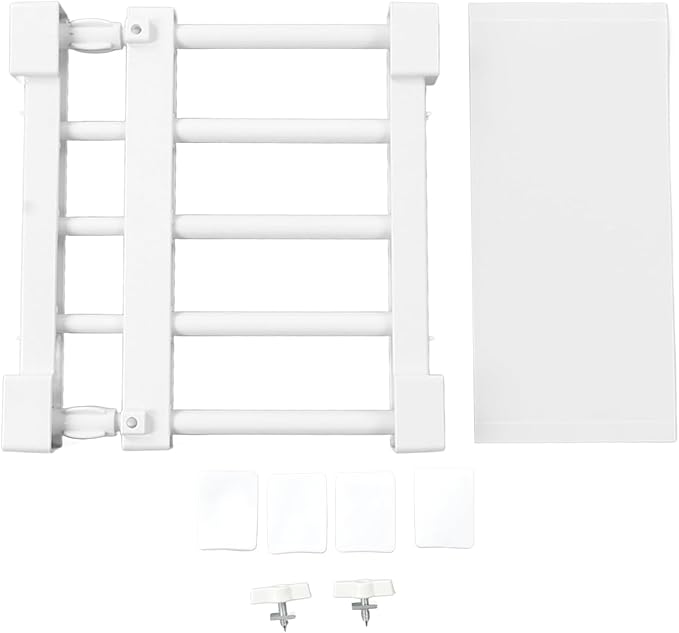 Closet Tension Shelf, 23‑30cm / 9.1‑11.8in Length Rod Expandable Storage Rack Adjustable Organizer Divider Separator Wardrobe Cupboard Hanging Shelves Pack No Slip Grip Cabinets Inside Capacity