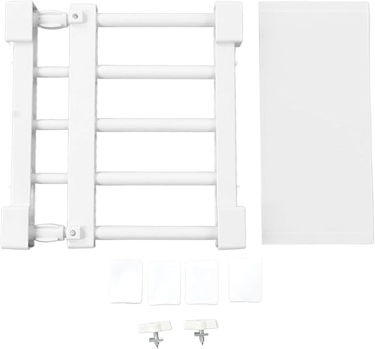Closet Tension Shelf, 23‑30cm / 9.1‑11.8in Length Rod Expandable Storage Rack Adjustable Organizer Divider Separator Wardrobe Cupboard Hanging Shelves Pack No Slip Grip Cabinets Inside Capacity